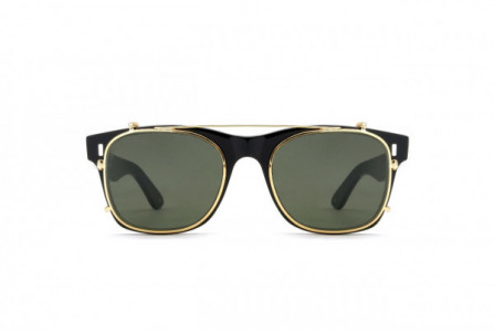 L.G.R Jambo Clip-On S52 Eyeglasses, C03 - Gold Matt (Green G15)