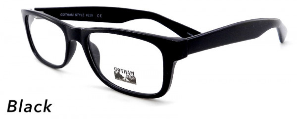 Smilen Eyewear LARGE FRAMES GothamStyle 229 Eyeglasses, Black