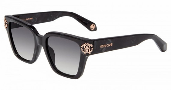 Roberto Cavalli SRC066M Sunglasses, Black W/white Temple 0981