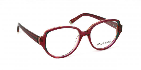 VOLTE FACE VITA Eyeglasses, 3246 BURGUNDY/GREEN