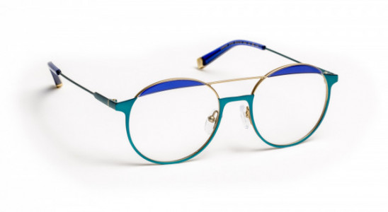 VOLTE FACE UMAMI Eyeglasses, 2450 TURQUOISE BLUE / GOLD