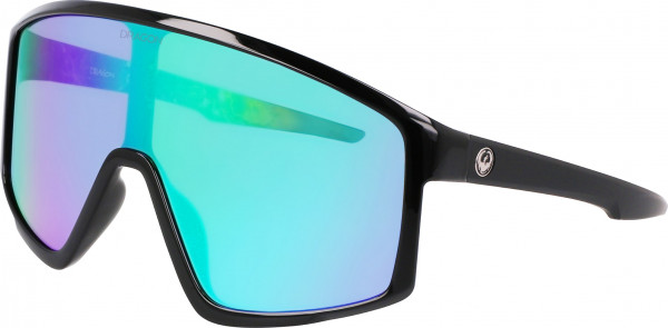 Dragon DR AMPED LL ION Sunglasses, (008) BLACK/MULTI/LL GREEN ION