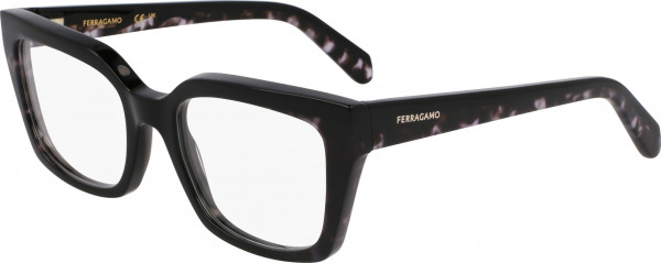 Ferragamo SF3010 Eyeglasses, (004) BLACK/BLACK TORTOISE