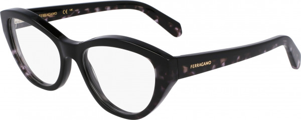 Ferragamo SF3011 Eyeglasses, (004) BLACK/BLACK TORTOISE