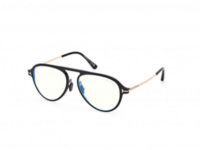 Tom Ford FT5972-B Eyeglasses, 002 - Matte Black / Shiny Rose Gold