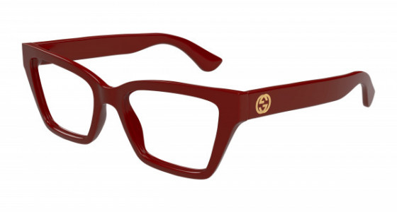 Gucci GG1715O Eyeglasses, 003 - BURGUNDY with TRANSPARENT lenses