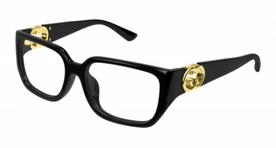 Gucci GG1694OA Eyeglasses, 001 - BLACK with TRANSPARENT lenses