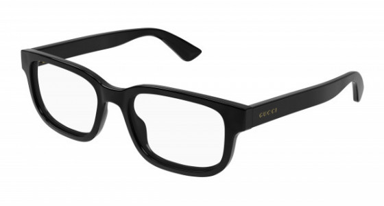 Gucci GG1584O Eyeglasses, 001 - BLACK with TRANSPARENT lenses