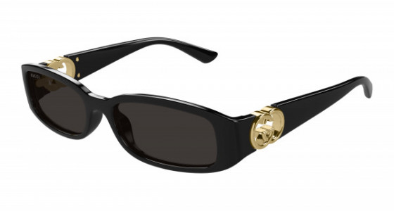 Gucci GG1661S Sunglasses, 001 - BLACK with GREY lenses