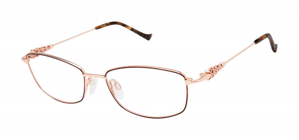 Tura R148 Eyeglasses, Brown/Rose Gold (BRN)