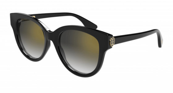 Cartier CT0506SA Sunglasses, 001 - BLACK with GREY lenses