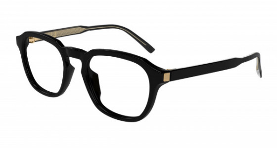 dunhill DU0082OA Eyeglasses, 001 - BLACK with TRANSPARENT lenses