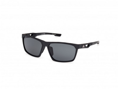 adidas SP0101 Sunglasses, 02D - Matte Black / Matte Black