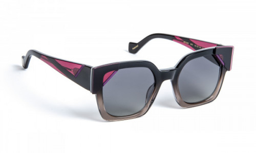 J.F. Rey BRITANY Sunglasses, 0875 BLACK SMOKY / PLUM GGL