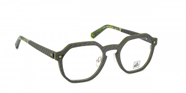 J.F. Rey JF3082 Eyeglasses, 0843 CARBON/ALU GREEN