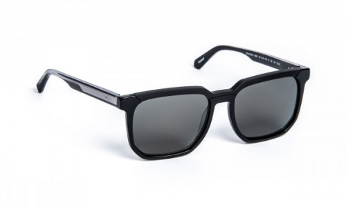 J.F. Rey BRANDON Sunglasses, 0008 ALU BLACK/ACETATE BLACK+LENSES GREY AR