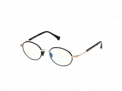 Tom Ford FT5973-B Eyeglasses, 005 - Shiny Black / Shiny Rose Gold