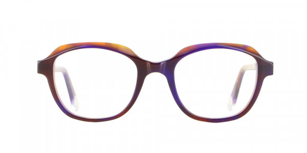 Vanni  M155 Eyeglasses, transparent purple / pattern orange-purple