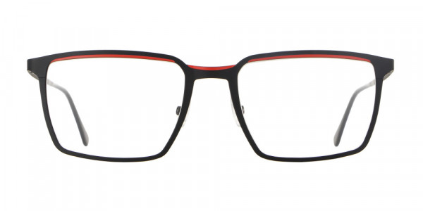 Vanni  V4257 Eyeglasses, matt navy blue / brown line