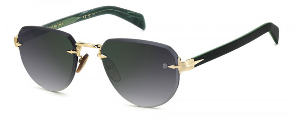 David Beckham DB 7144/S Sunglasses, PEF GOLDGREEN