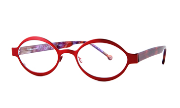 LA Eyeworks Paddle Eyeglasses, 504 Red Zap