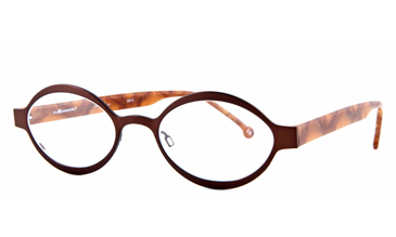 LA Eyeworks Paddle Eyeglasses, 828M Dark Brown Matte