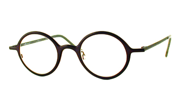 LA Eyeworks Zeero Eyeglasses, 441 Deep Purple With Black