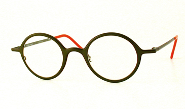 LA Eyeworks Zeero Eyeglasses, 453 Khaki With Dark Brown