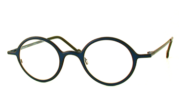 LA Eyeworks Zeero Eyeglasses, 534 Midnite Blue With Brown