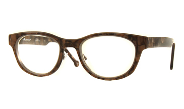 LA Eyeworks Jarvis Eyeglasses, 117510 Brown Crackle W/natural Chassis
