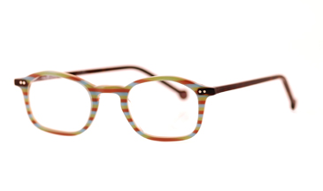 LA Eyeworks Radar Eyeglasses, 260 Turquoise Tan Stripe