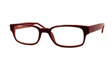 LA Eyeworks Sidecar Eyeglasses, 221 Black On Oxblood