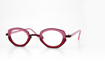 LA Eyeworks Sontag Eyeglasses, 944 Pink Red Split