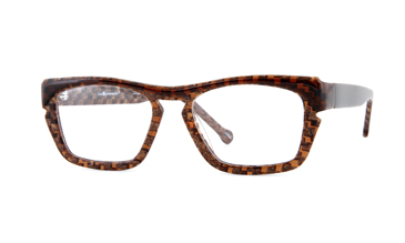 LA Eyeworks Tuba Eyeglasses, 281 Brown Checks