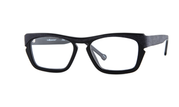 LA Eyeworks Tuba Eyeglasses, 300 Black Wood