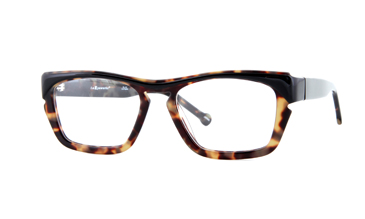 LA Eyeworks Tuba Eyeglasses, 358 Black Spot Turtle