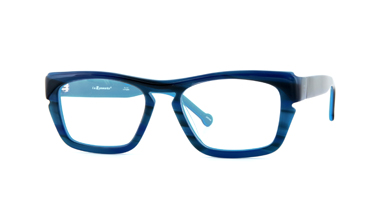 LA Eyeworks Tuba Eyeglasses, 381 Blu On Blu Sky