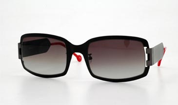 LA Eyeworks Satara Sunglasses, 878 Black Zap Matte / Dark Grey Gradient