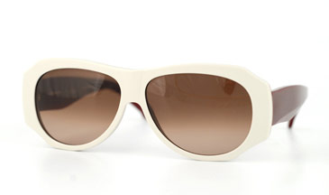 LA Eyeworks Sanbar Sunglasses, 193235 Creamora Latte W/burgundy