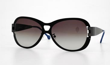 LA Eyeworks Madras Sunglasses, 878 Black Zap Matte / Dark Grey Gradient
