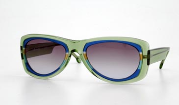 LA Eyeworks Taj Sunglasses, 327332 Apple Drop / Grey Blue Gradient