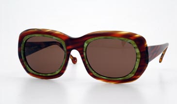 LA Eyeworks Agra Sunglasses, 968360 Coffee Tortoise / Red Solid