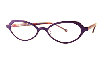 LA Eyeworks Kitkit Eyeglasses, 512 Violet W/meteor Temples