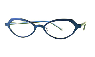 LA Eyeworks Kitkit Eyeglasses, 561 Brighter Blue W/blue Fin Temples
