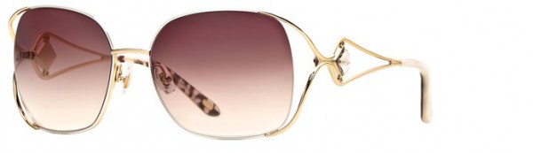 Carmen Marc Valvo Delfina (Sun) Sunglasses, White Gold