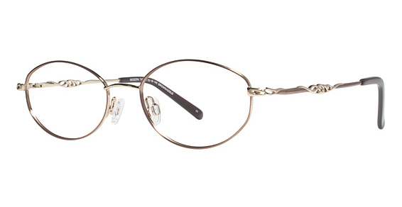 Genevieve TWYLA Eyeglasses, Brown/Gold
