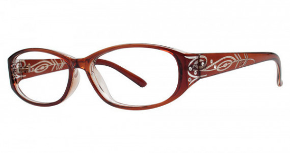 Modern Optical EILEEN Eyeglasses, Brown/Crystal