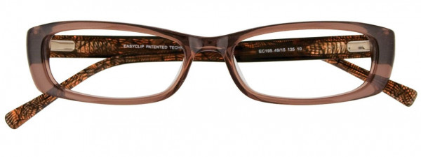 EasyClip EC195 Eyeglasses, 010 - Clear Brown