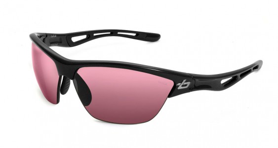 Bolle Helix Sunglasses, Shiny Black / Photo Rose