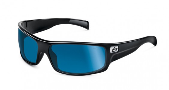 Bolle Piranha Sunglasses, Shiny Black / Polarized Offshore Blue